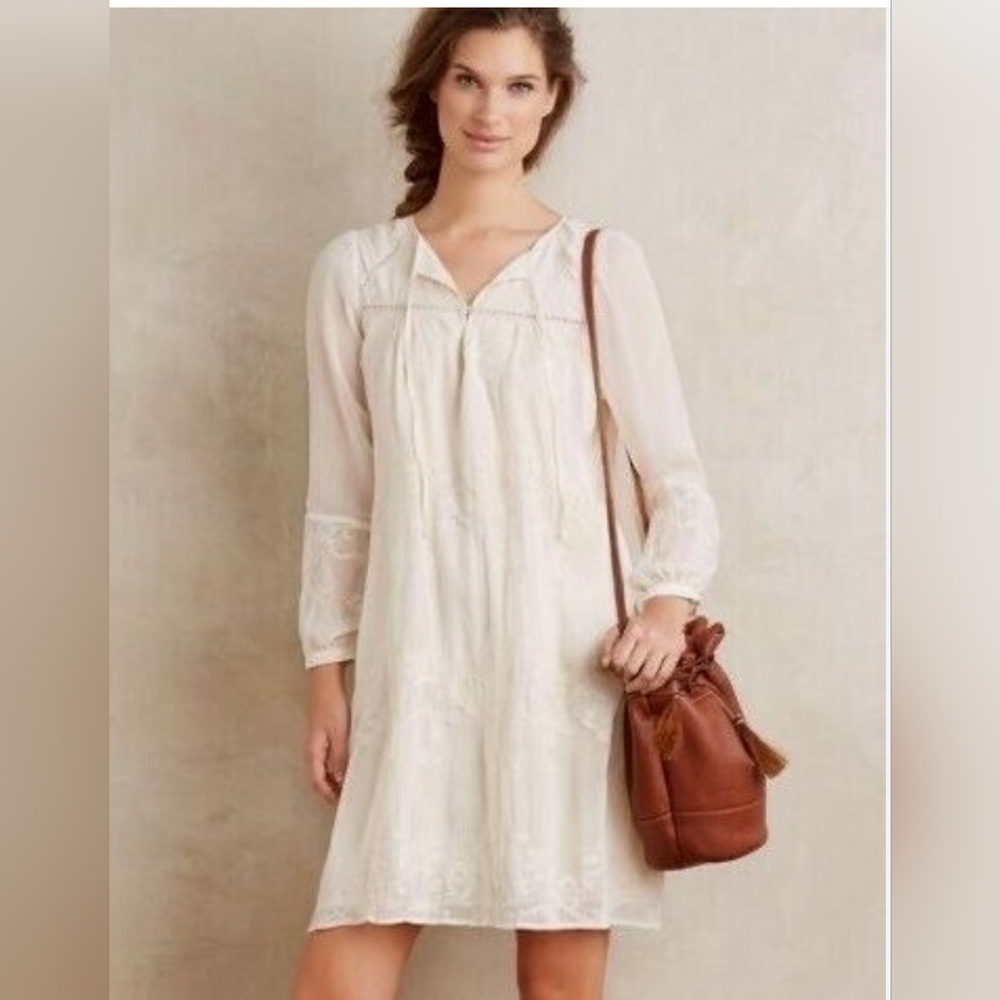 Anthropology Tiny Cream Women's Dress